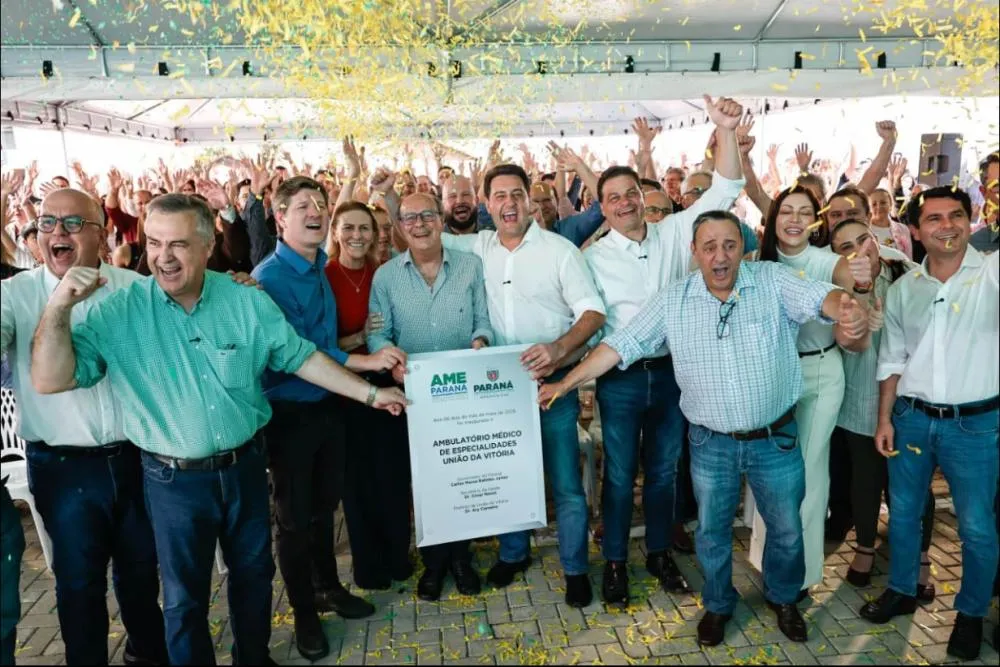 Ratinho Junior inaugura novo Ambulatório de Especialidades em União da Vitória e anuncia ampliação do Hospital São Camilo