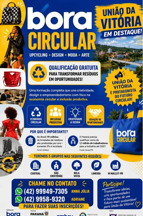 União da Vitória recebe programa gratuito de capacitação em empreendedorismo sustentável