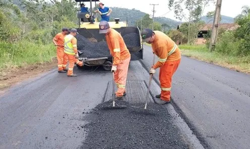 DER realiza melhorias na PR-446 entre União da Vitória e Porto Vitória
