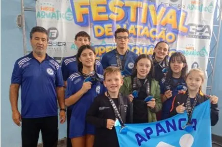 APANCA conquista 16 medalhas em etapa do Circuito de Natação Paraná/Santa Catarina