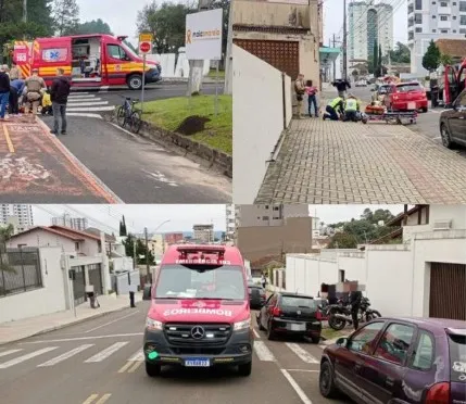 Porto União registra quatro acidentes em um único dia e mobiliza Polícia Militar