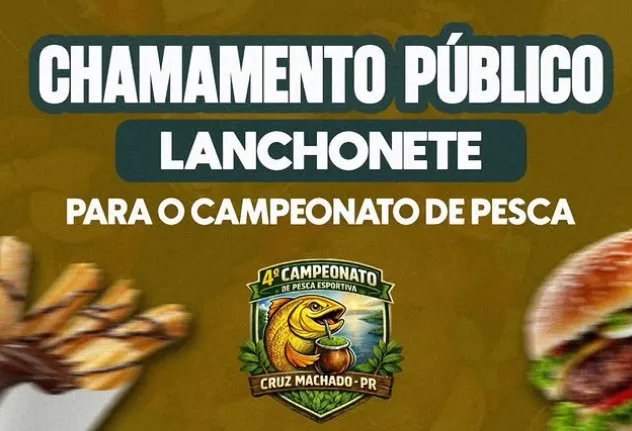 Prefeitura abre credenciamento para praça de alimentação do Campeonato de Pesca Esportiva em Cruz Machado